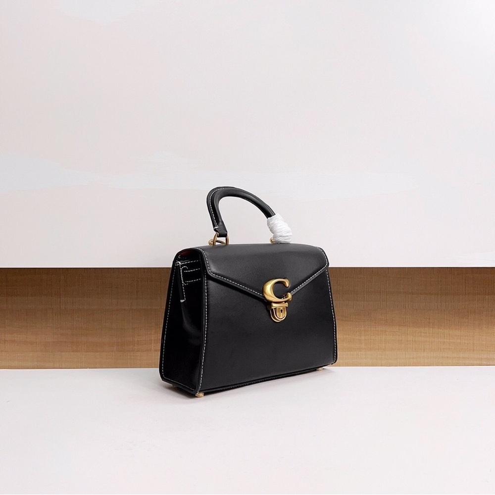 COACH Sammy Top Handle Satchel in Smooth Leather - Picture 3 of 9